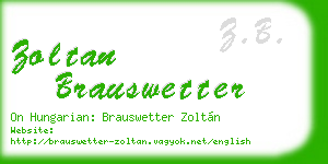 zoltan brauswetter business card