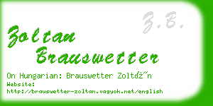 zoltan brauswetter business card